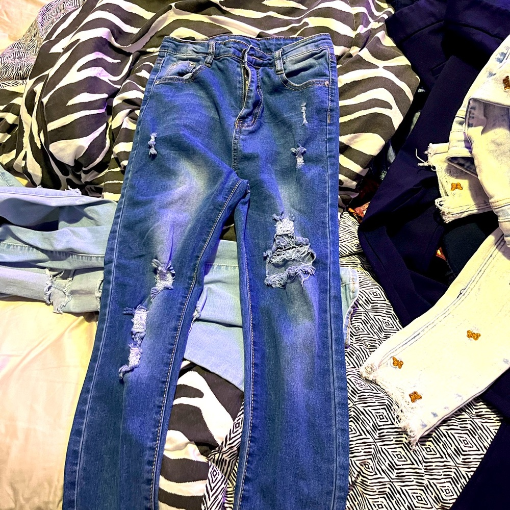 Blue Ripped jeans